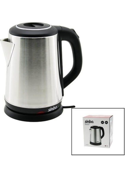 Kırmızı 1.8l Çelik Kettle, Kablosuz, Gizli Rezistans, Şık ve Pratik Kullanım