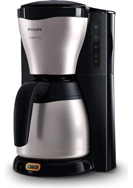 Gümüş Renkli Filtre Kahve Makinesi, Termos Demlikli, Şık ve Kullanışlı Tasarım