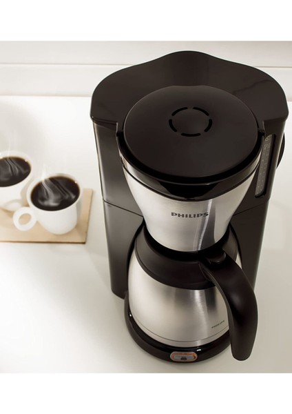 Gümüş Renkli Filtre Kahve Makinesi, Termos Demlikli, Şık ve Kullanışlı Tasarım modelleri