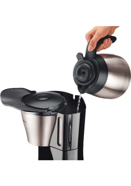 Gümüş Renkli Filtre Kahve Makinesi, Termos Demlikli, Şık ve Kullanışlı Tasarım indirimleri