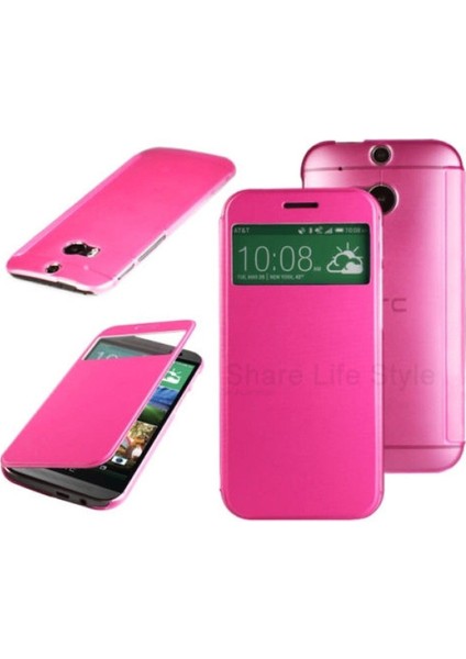 Htc One M8 Pencereli ve Uyku Modlu Flip Cover - Beyaz fiyatları