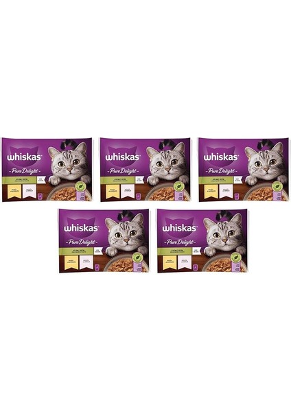Pouch Pure Delight Jöle Içinde Tavuklu ve Somonlu Yetişkin Kedi Konservesi 20X85 gr