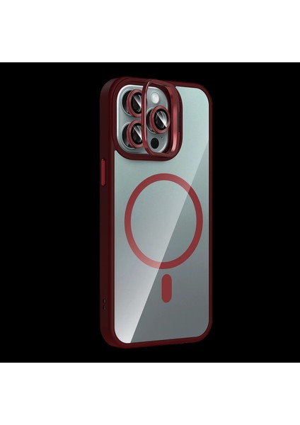 Apple iPhone 15 Pro Max Remim Lensli Magsafe Standlı Kapak fiyatları