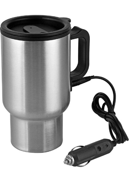 12V Araç Içi Paslanmaz Çelik Su Isıtıcı, Gri Renk