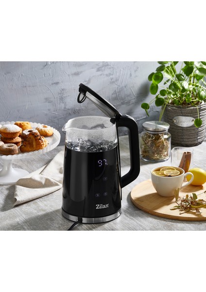 Dijital Çift Duvarlı Su Isıtıcı 1.7l, Ayarlanabilir Isı, Siyah, 2200W fiyatları