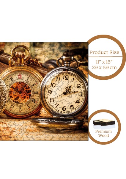 Ahşap Puzzle – Zamanın Tanıkları, 450 Parça, 29x39 cm – Benzersiz Şekilli ve Özel Figürlü, Yapıştırıcı Folyo Dahil, Dekoratif Yetişkin Yapboz - |R1-04|