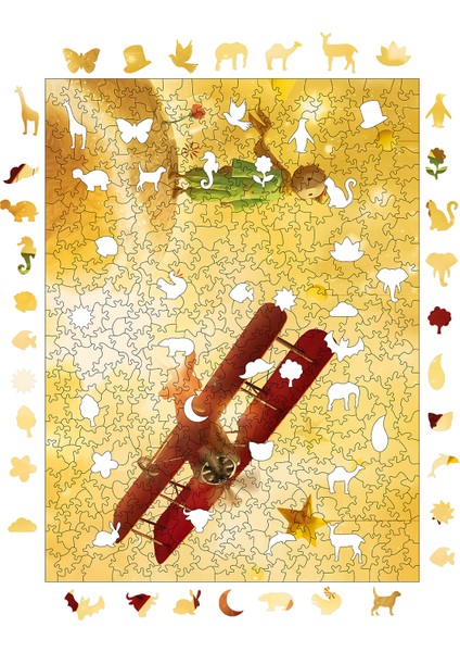 Küçük Prens Ahşap Puzzle Yetişkin Benzersiz Parçalı Yapboz Puzzle Yapıştırıcılı R1-10