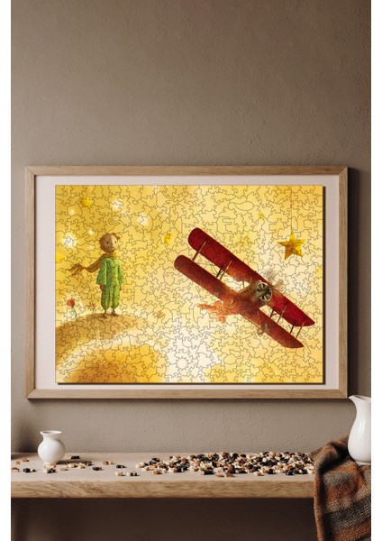 Küçük Prens Ahşap Puzzle Yetişkin Benzersiz Parçalı Yapboz Puzzle Yapıştırıcılı R1-10
