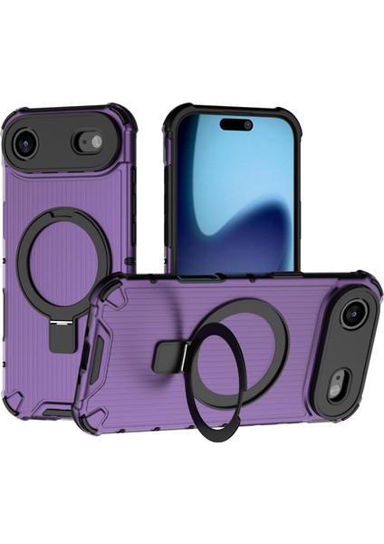 iPhone 17 Aır Telefon Kılıfı, Şeffaf Manyetik Düşmeye Dayanıklı Kılıf Kapağı ve Halka Tutucu iPhone 17 Aır (Yurt Dışından)