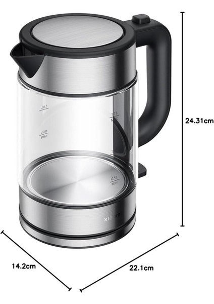 Elektrikli Cam Su Isıtıcı Siyah, Şık ve Kullanışlı Tasarım fiyatları