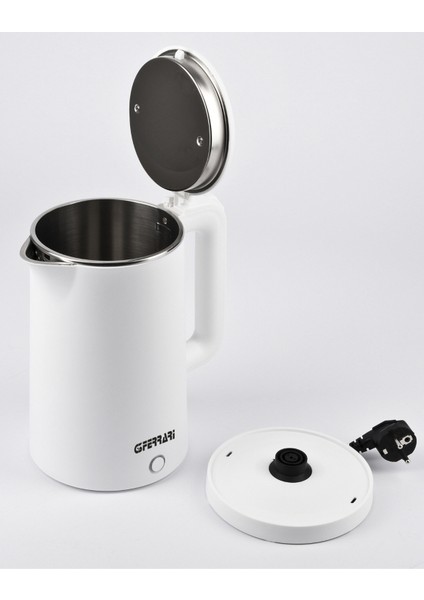 Paslanmaz Çelik Su Isıtıcısı, El Yakmaz Gövde, Beyaz, Güçlü ve Şık Tasarım