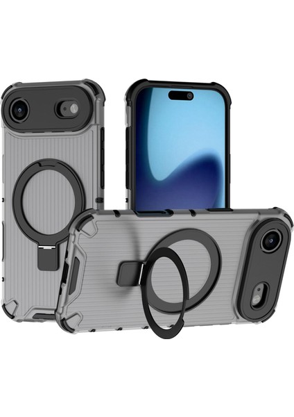 iPhone 17 Aır Telefon Kılıfı, Şeffaf Manyetik Düşmeye Dayanıklı Kılıf Kapağı ve Halka Tutucu iPhone 17 Aır (Yurt Dışından)