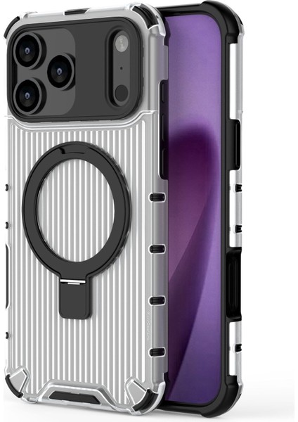 iPhone 17 Pro Max Telefon Kılıfı, Şeffaf Manyetik Düşmeye Dayanıklı Kılıf Kapağı ve Halka Tutucu iPhone 17 Pro Max (Yurt Dışından)