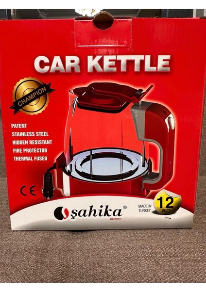 12V Oto Su Isıtıcı ve Kettle 750ML Gizli Rezistans, Kırmızı Renk fiyatları
