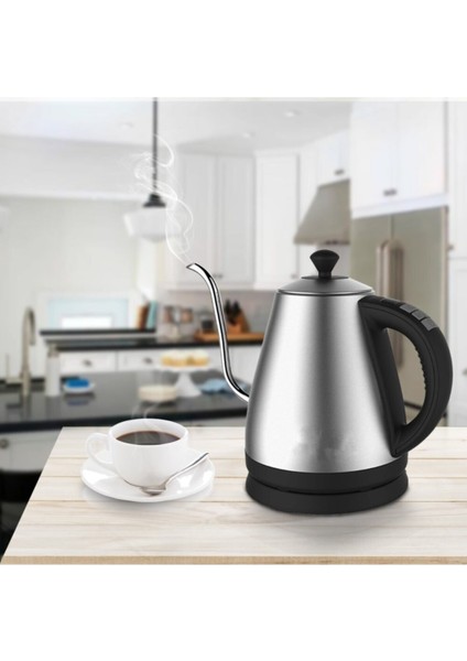 Bordo Elektrikli Kahve Demleme Su Isıtıcı, Uzun Kulp, Şık ve Kullanışlı Tasarım