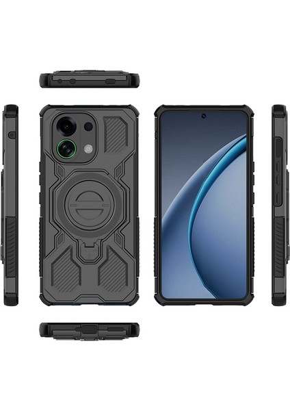 Oppo K13 TURBO/K13 Turbo Pro Manyetik Telefon Kılıfı, Askeri Düşme Korumalı Magsafe Telefon Kılıfı Kapağı Oppo K13 TURBO/K13 Turbo Pro (Yurt Dışından) modelleri