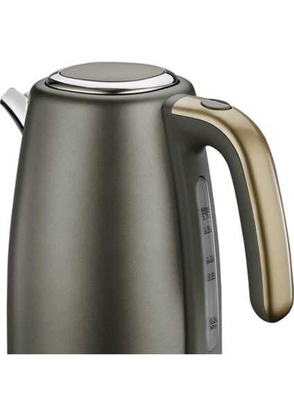 Modern 1.7 Litre Gri Altın Su Isıtıcı fiyatları