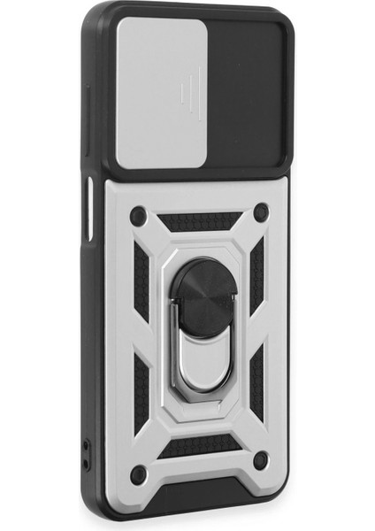 Samsung Galaxy A14 4g Kılıf Pars Lens Yüzüklü Silikon - Gümüş fiyatları