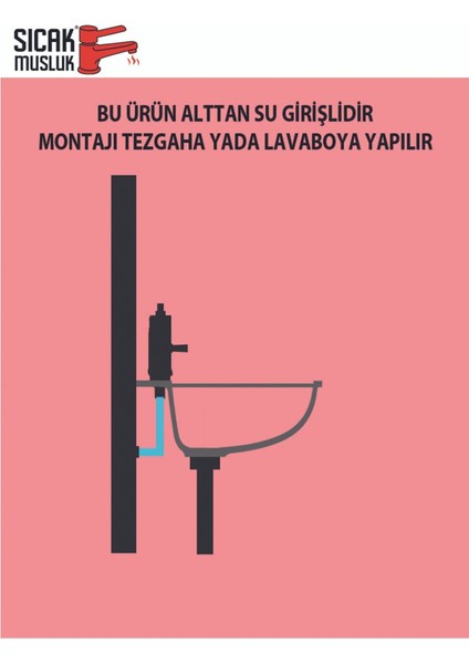 Elektrikli Anlık Su Isıtıcı, Lavabo Monteli, Termal Şofben, Gümüş Renk