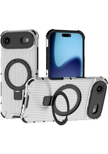 iPhone 17 Aır Telefon Kılıfı, Şeffaf Manyetik Düşmeye Dayanıklı Kılıf Kapağı ve Halka Tutucu iPhone 17 Aır (Yurt Dışından)