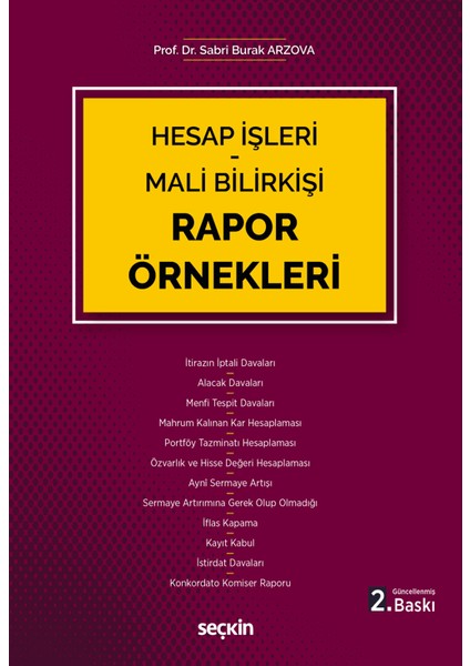 Hesap Işleri - Mali Bilirkişi Rapor Örnekleri