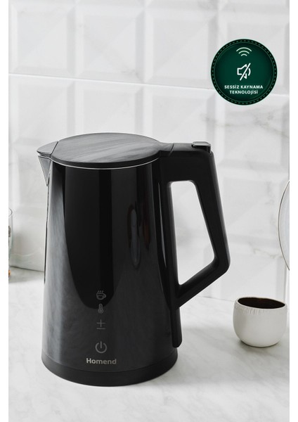 Dokunmatik Çift Duvarlı Paslanmaz Çelik Xl Su Isıtıcı, Wi-Fi Özellikli, Şık Tasarım modelleri