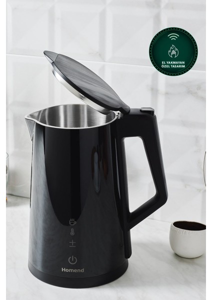 Dokunmatik Çift Duvarlı Paslanmaz Çelik Xl Su Isıtıcı, Wi-Fi Özellikli, Şık Tasarım fırsatları