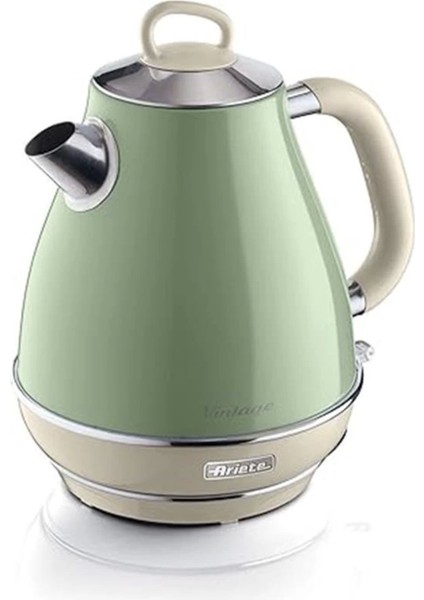 Yeşil Retro Elektrikli Su Isıtıcı, Paslanmaz Çelik, 1,7 Litre, Vintage Tarz indirimleri