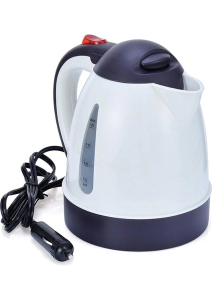 3D 1l 12V Araç Içi Su Isıtıcı Kettle Beyaz Çok Renkli