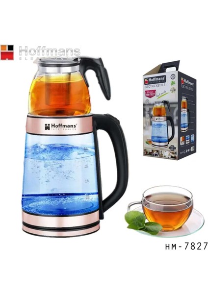 Gri Çok Fonksiyonlu Elektrikli Çay ve Kettle, Pratik ve Şık Tasarım