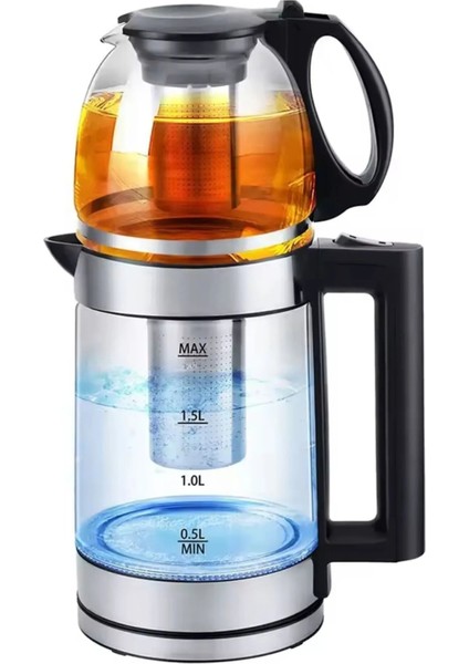 Gri Çok Fonksiyonlu Elektrikli Çay ve Kettle, Pratik ve Şık Tasarım indirimleri