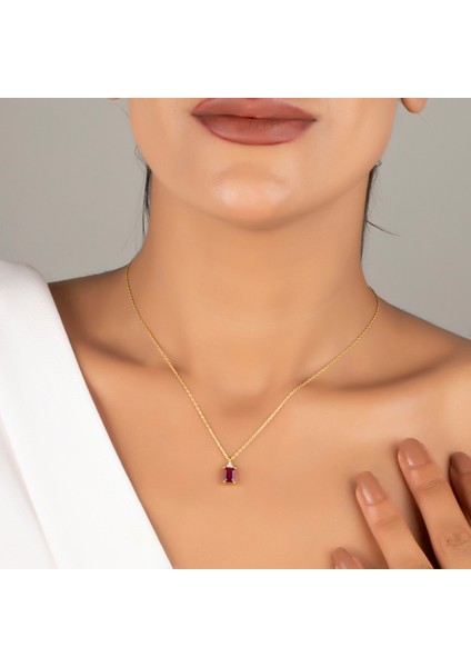 925 Ayar Gümüş Damla Zümrüt Taşlı Kolye Kadın Hediyelik | Altın ve Rose Kaplama Seçenekli fırsatları