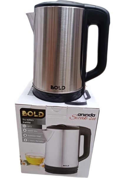 1.8 L Paslanmaz Çelik Su Isıtıcı, 1800W, Otomatik Kapanma, 2 Yıl Garantili