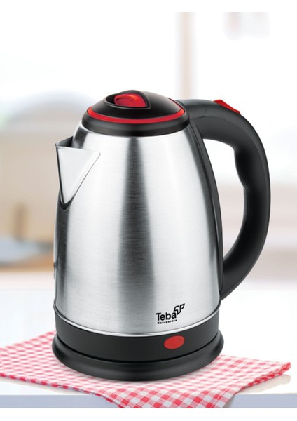 Bordo Renkli Dayanıklı Çelik Kettle, Şık ve Kullanışlı Tasarım