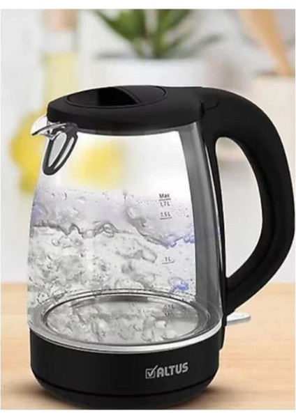 Şık ve Dayanıklı 1.7 L Cam Çaydanlık, Siyah Renk, Kaliteli ve Şık Tasarım fiyatları