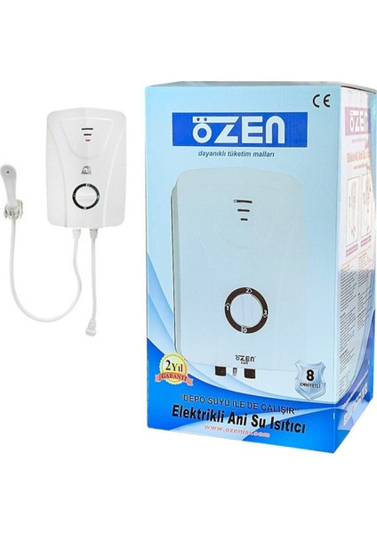 Beyaz Elektrikli Ani Su Isıtıcı, Pratik ve Şık Tasarım