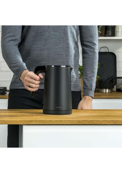 Renkli 1l Elektrikli Su Isıtıcı Siyah Klasik Tasarım modelleri