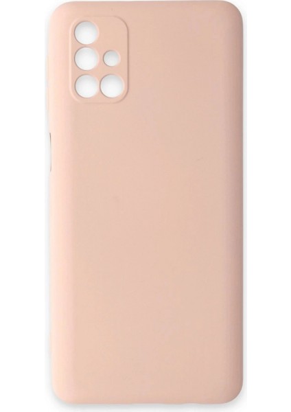 Samsung Galaxy M31S Kılıf Nano Içi Kadife Silikon - Pudra
