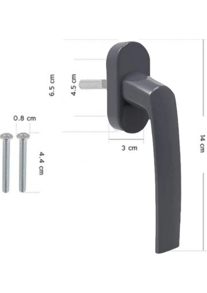 Netpen Pvc Alüminyum Gömme Kol, Pencere Kolu, 4 Ad. Çiftli Sürme Teker -Antrasit fiyatları