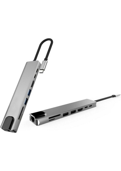 Type-C Macbook Matebook RJ45 Ethernet USB 3.0 Kart Okuyucu HDMI Çevirici modelleri