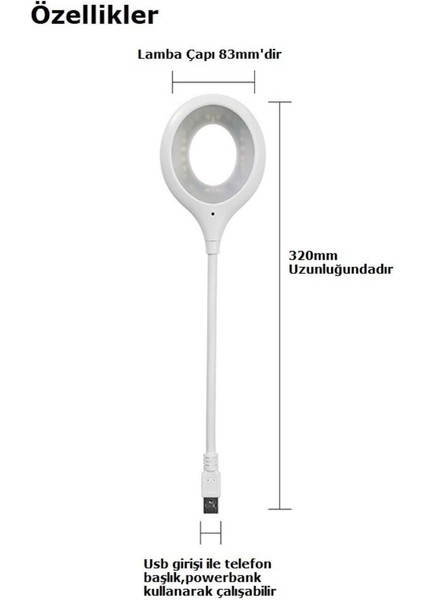Sesli Komut Özellikli USB LED Aydınlatma Lambası fiyatları