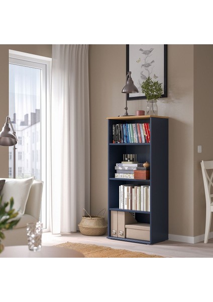Kitaplık, Mavi-Siyah, 60X140 cm fiyatları