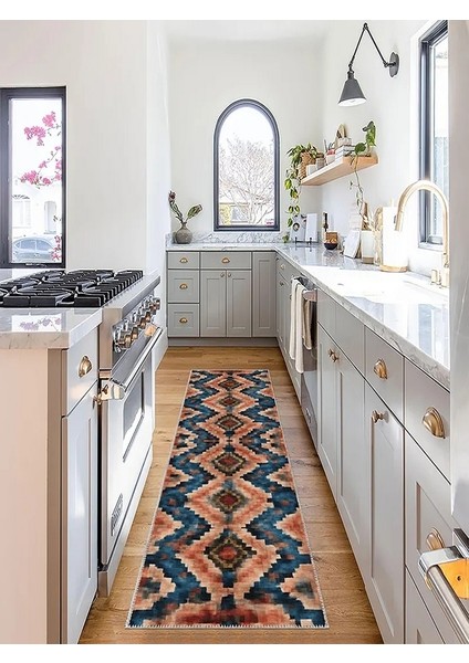 , Makinede Yıkanabilir, Kaymaz Taban, Dijital Baskı, Çok Renkli, Salon Halısı, Oturma Odası Halısı, Mutfak Halısı ve Yolluk