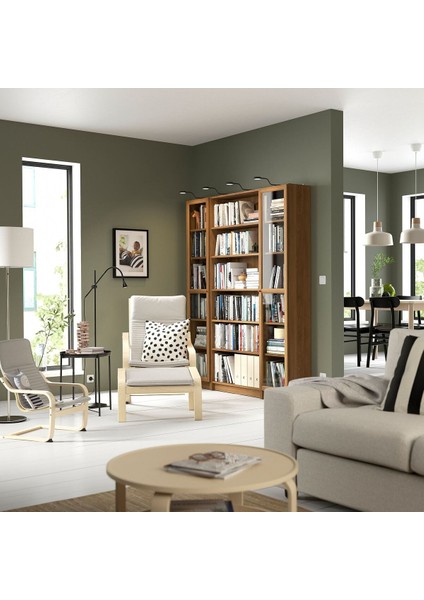 Cam Kapaklı Kitaplık, Kahverengi Ceviz Görünüm, 160X202 cm fiyatları