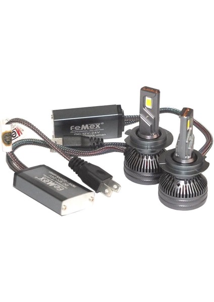 Smart Fortwo 2007-2015 Uzun Far Gt Nano Beyaz H7 Mini LED Xenon Şimşek Etkili 22000 Lümen