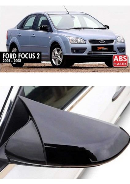 Ford Focus 2 2005-2008 Batman Yarasa Ayna Kapağı Takım Piano Black
