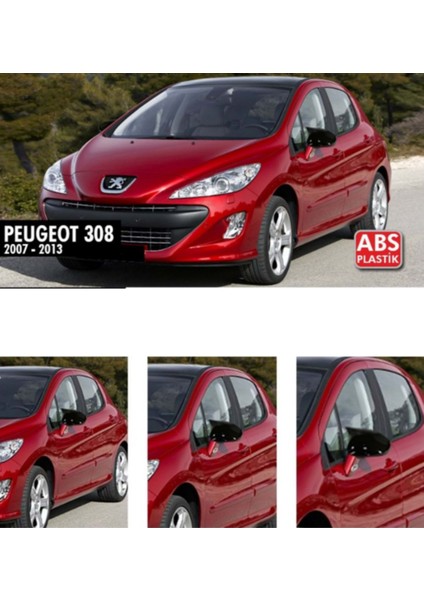 Peugeot 308 2007-2019 Batman Yarasa Ayna Kapağı Takım Piano Black