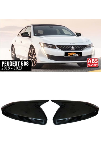 Peugeot 508 (2019-2023) Batman Yarasa Ayna Kapağı Takım Piano Black
