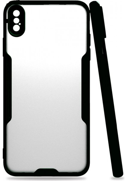 iPhone Xs Max Kılıf Platin Silikon - Siyah