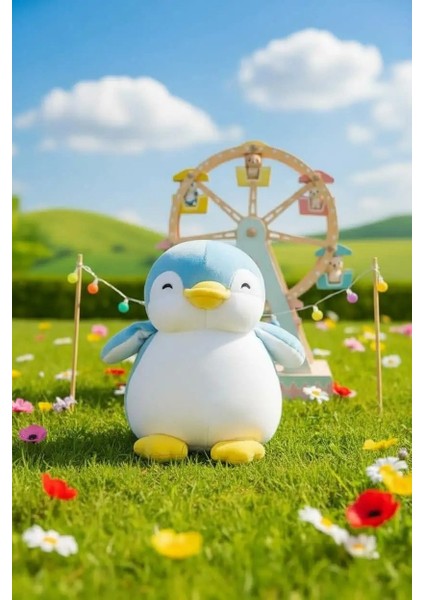 23CM Penguen Peluş Oyuncak (Mavi)